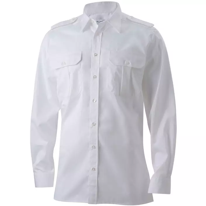 Kümmel Frank Classic fit pilotskjorta med extra ärmlängd, Vit, large image number 0