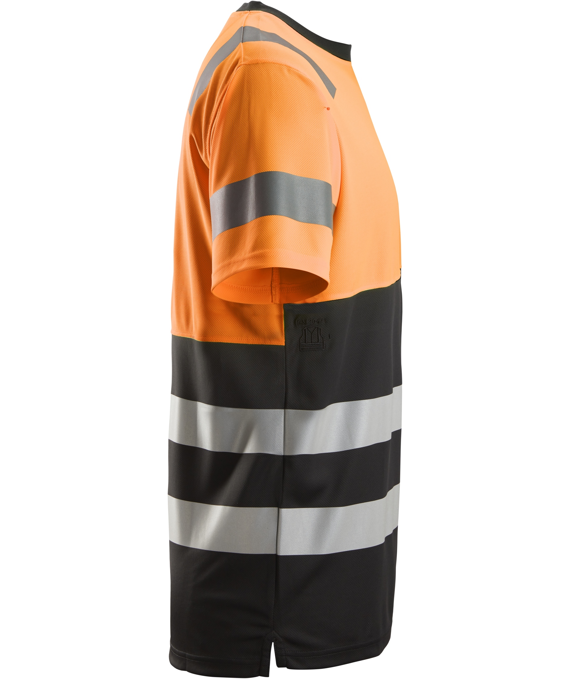 Snickers T-shirt 2535, Black/Hi-vis Orange, large image number 2