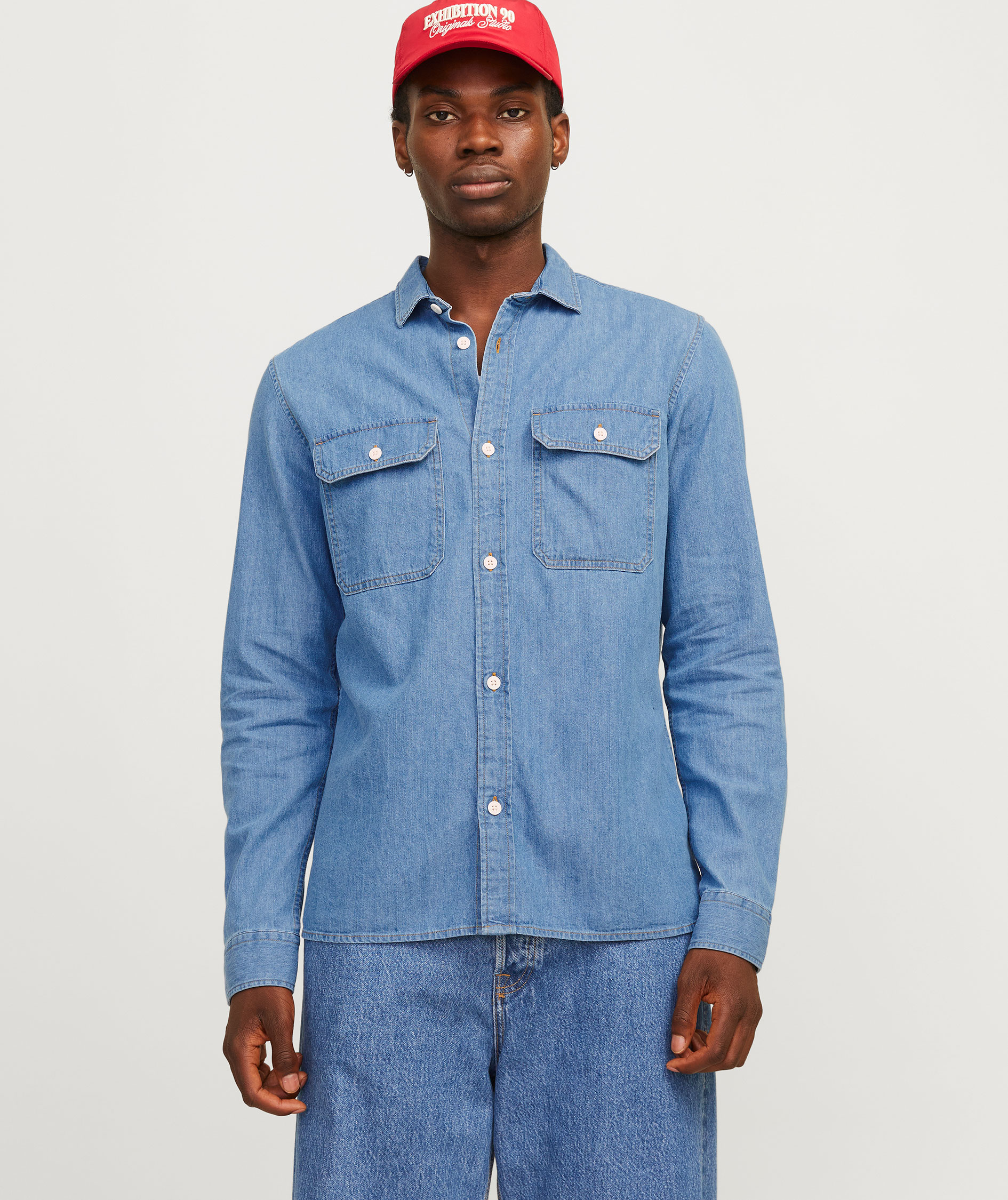 Jack & Jones JJETRAVIS denim shirt, Light Blue Denim, large image number 5