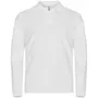 Clique Premium langærmet Polo T-shirt, Hvid