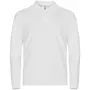 Clique Premium long-sleeved polo shirt, White