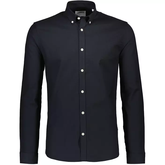 Lindbergh Oxford superflex skjorta, Black, large image number 0