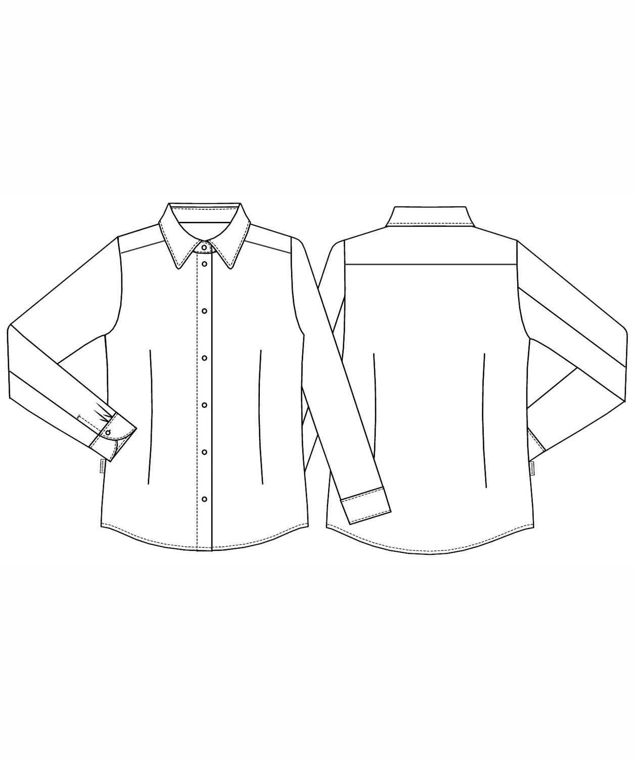 Kentaur modern fit long-sleeved women's shirt, White