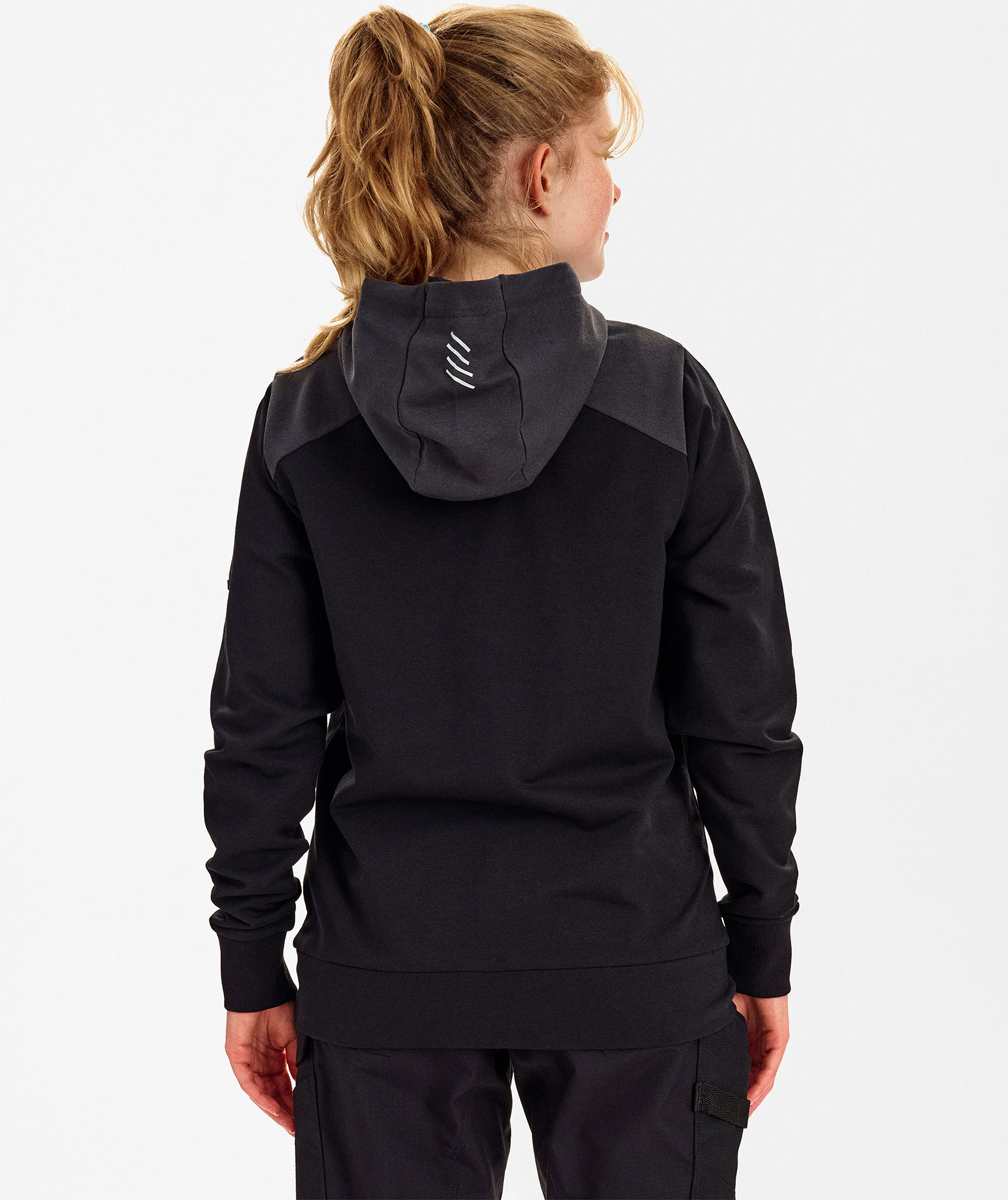 Engel Entire women's hoodie with zipper, Black/Anthracite Grey, large image number 4