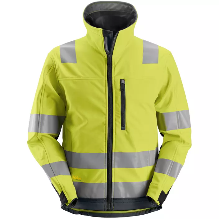 Snickers AllroundWork softshell jacket 1230, Hi-vis Yellow/Grey, large image number 0