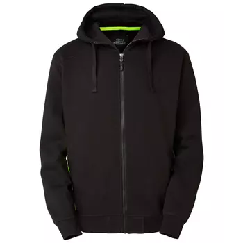 South West Franklin hoodie with full zipper, Black/Yellow