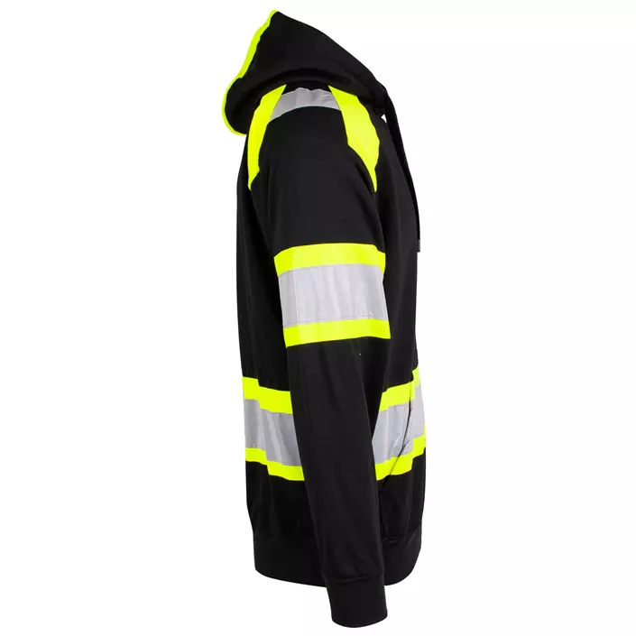 YOU Skara  hoodie with reflectors, Black/Yellow, large image number 2