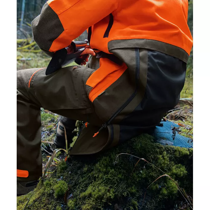 Seeland Venture Rover jakke, Hi-Vis Orange/Pine Green, large image number 6