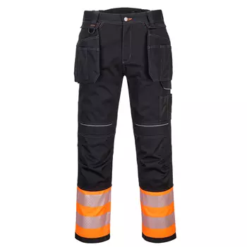 Portwest PW3 craftsmens trousers, Hi-Vis Orange/Black
