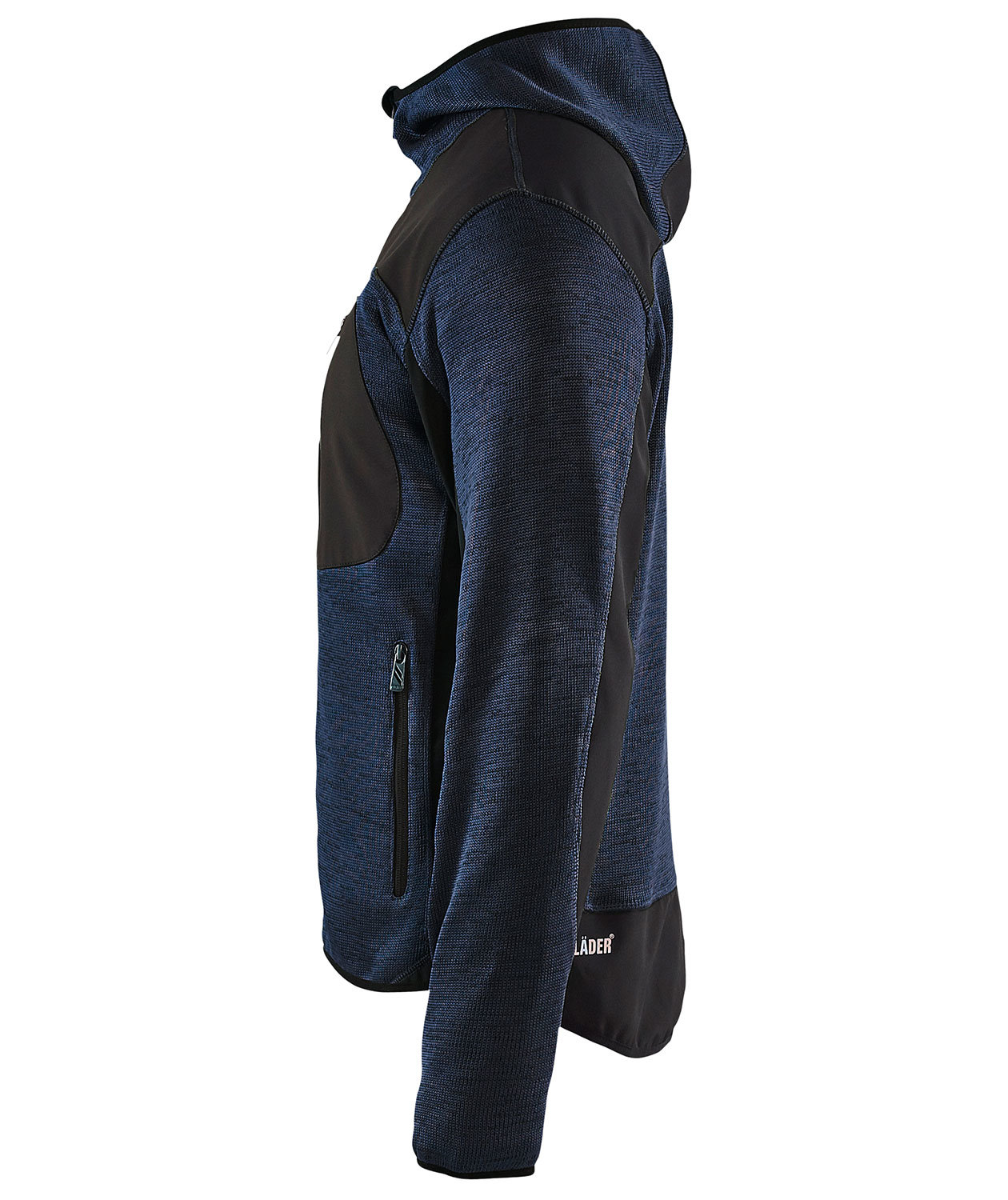 Bl&aring;kl&auml;der strikket softshelljakke X4930, M&oslash;rk Marinebl&aring;/Sort, large image number 2
