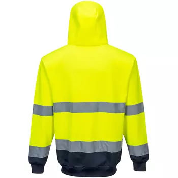 Portwest hoodie, Varsel yellow/marinblå