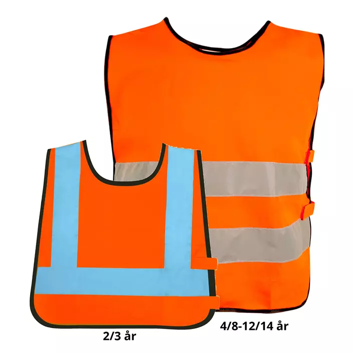 YOU Gøteborg reflective safety vest for kids, Hi-vis Orange, large image number 0