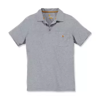 Carhartt Force Cotton Delmont polo T-shirt, Heather Grey