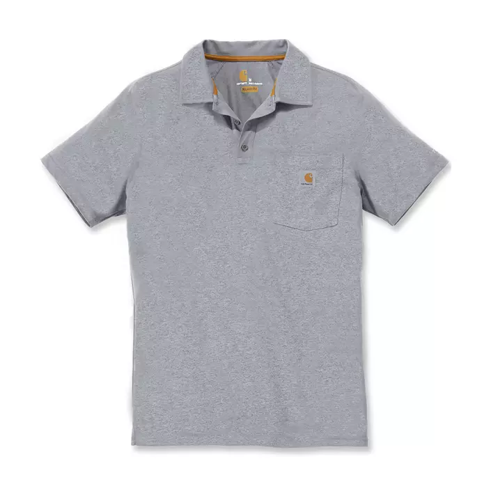 Carhartt Force Cotton Delmont polo T-skjorte, Heather Grey, large image number 0