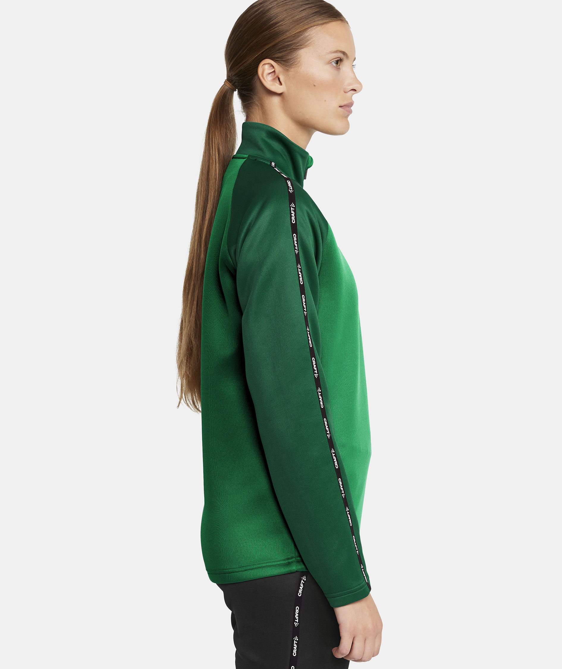 Craft Squad 2.0 women's halfzip training pullover, Team Green-Ivy, large image number 6