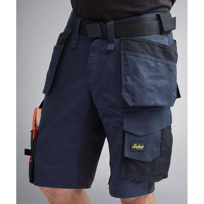 Snickers AllroundWork craftsman shorts 6151, Navy/Black, large image number 6