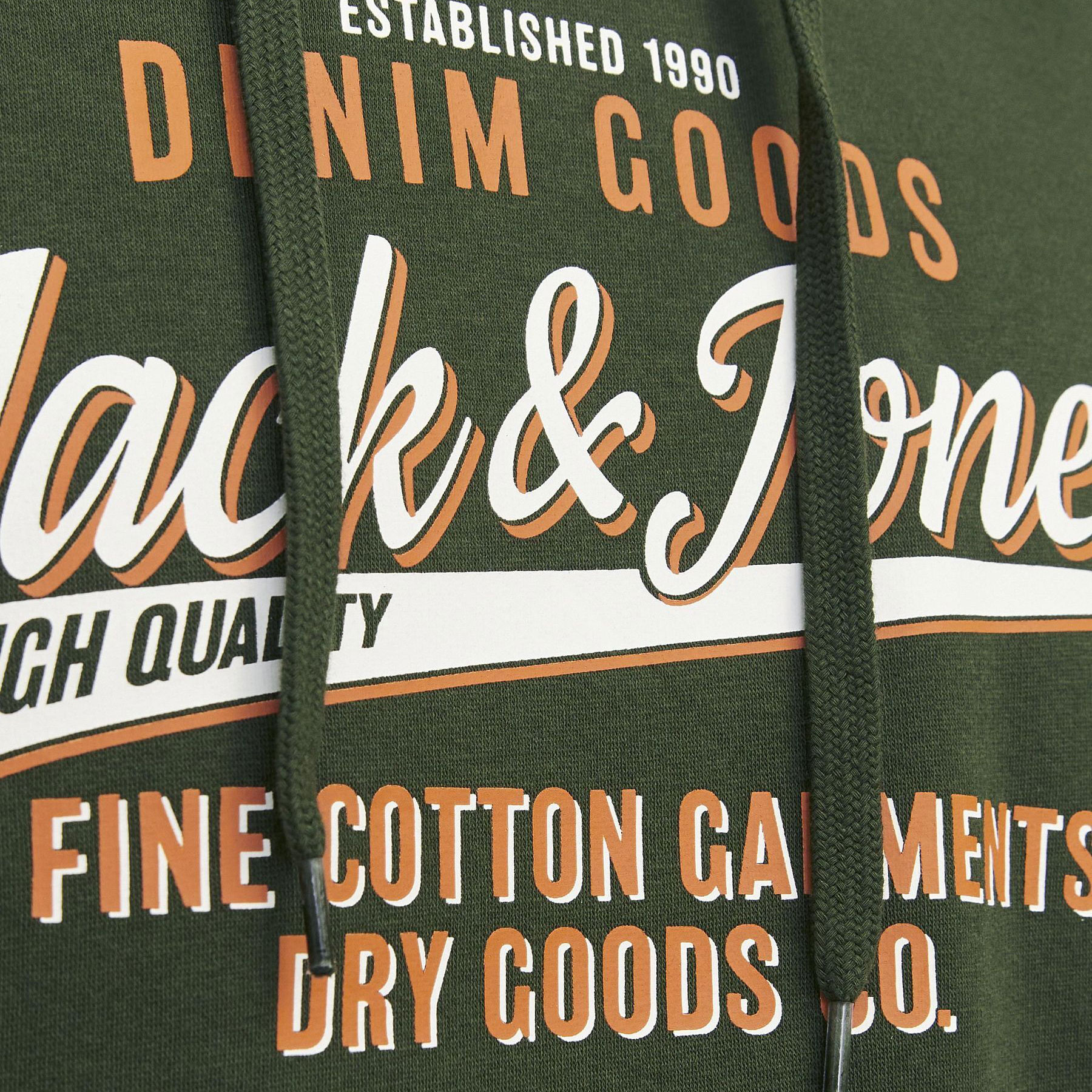 Jack & Jones JJELOGO hoodie, Kombu Green, large image number 3