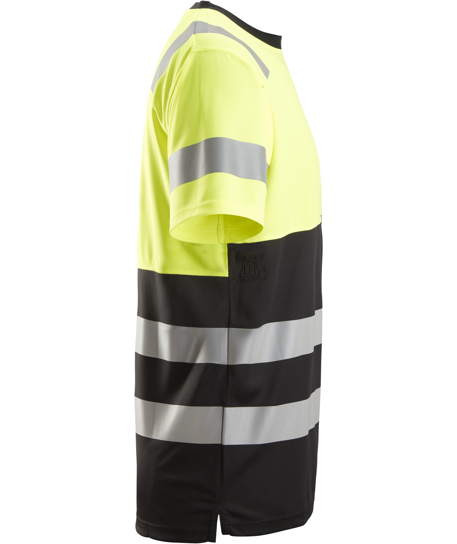 Snickers T-shirt 2535, Svart/Varselgul, large image number 2