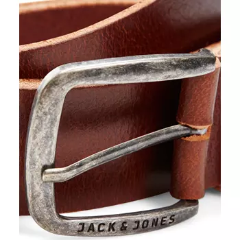 Jack & Jones JACPAUL leather belt, Black coffee