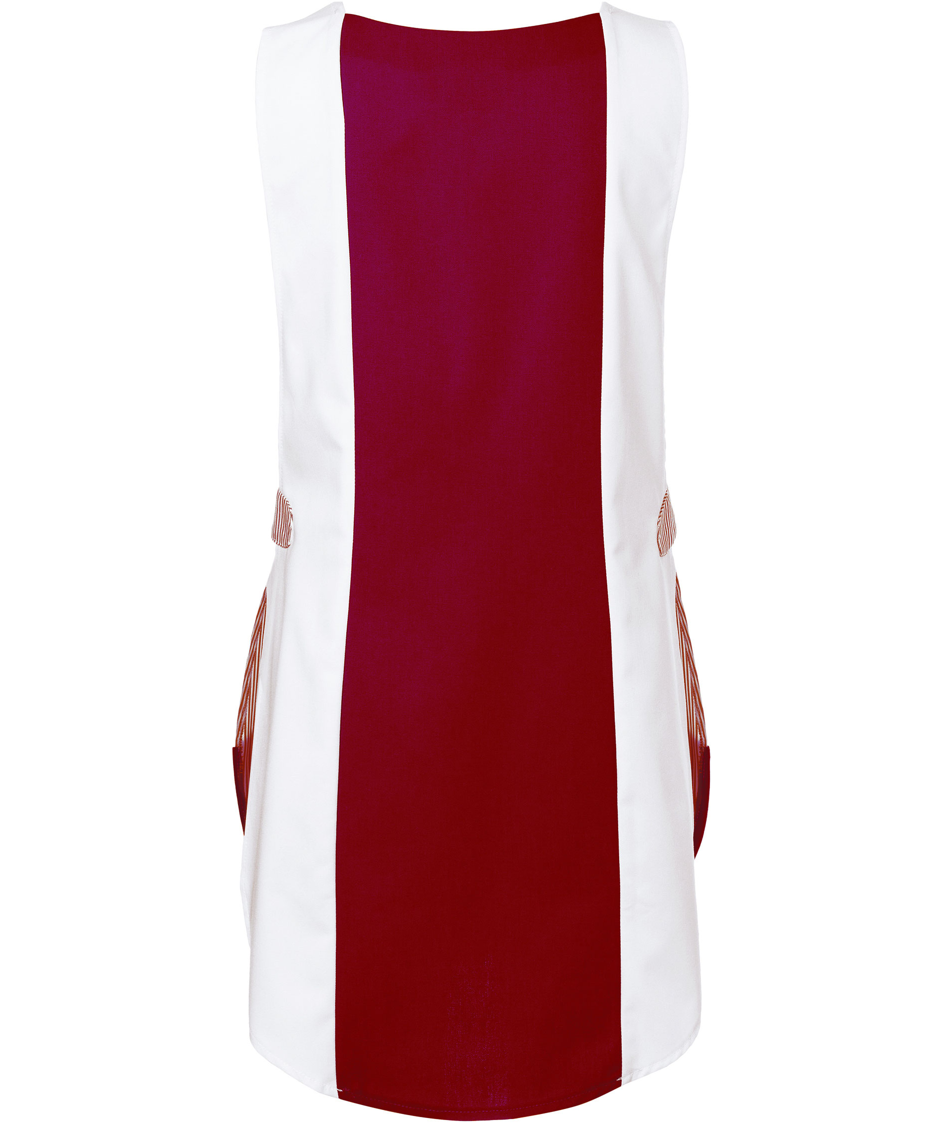 Karlowsky Laila dame dobbelt forkle, Bordeaux/white