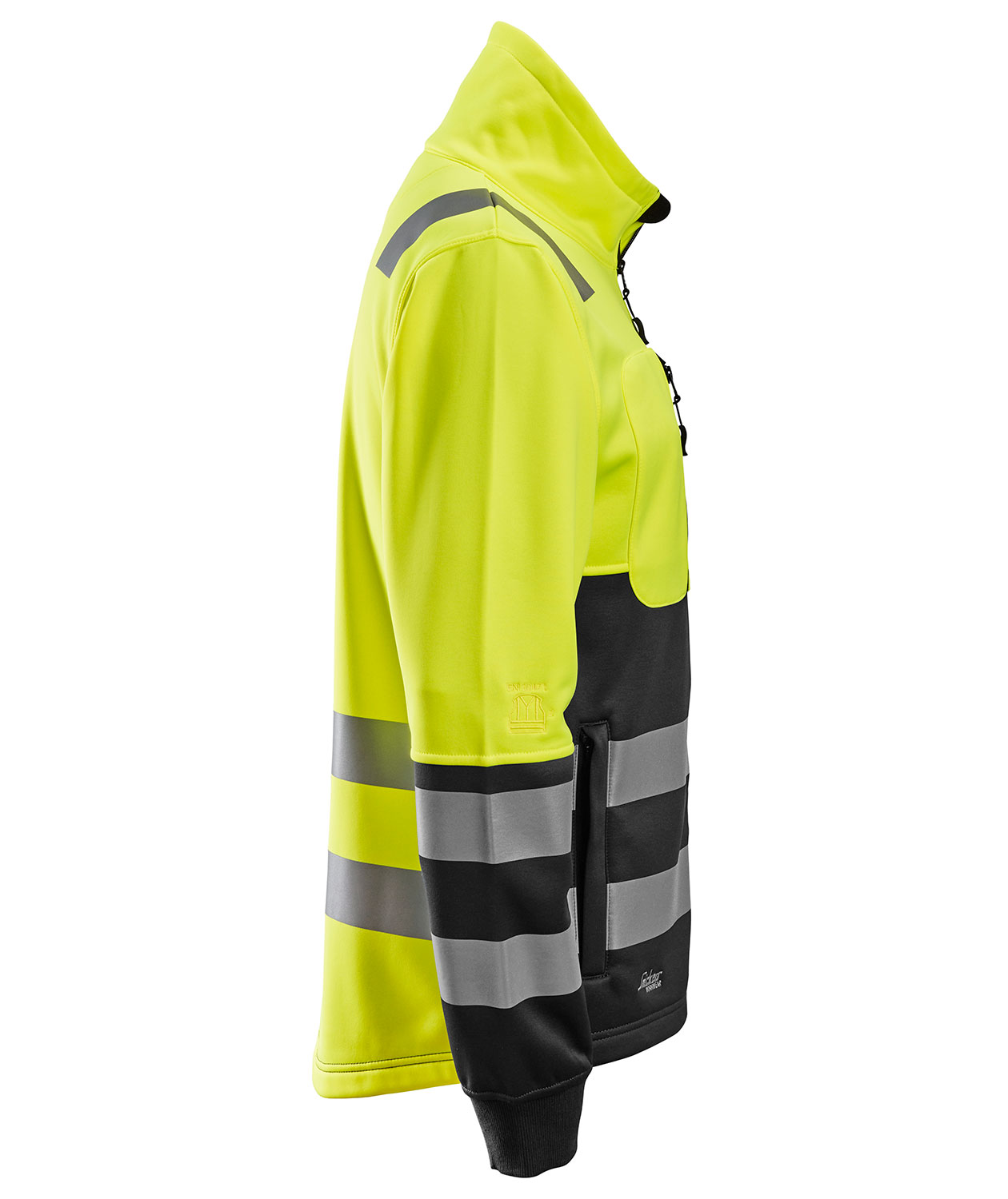 Snickers AllroundWork fleece jacket 8035, Hi-vis Yellow/Black, large image number 2