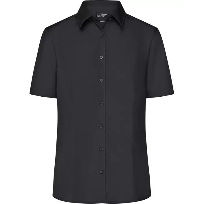 James & Nicholson kortærmet Modern fit dameskjorte, Sort, large image number 0
