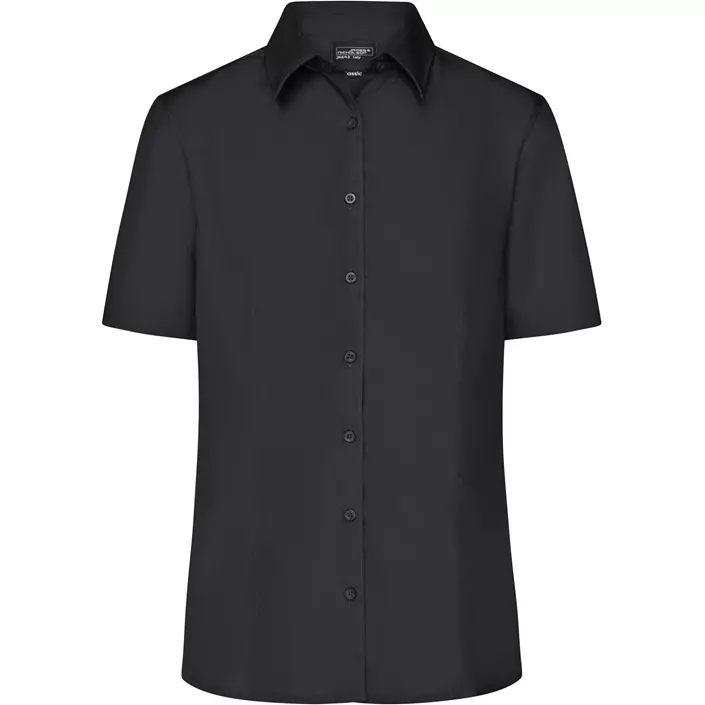 James & Nicholson kurzärmeliges Modern fit Damenhemd, Schwarz, large image number 0