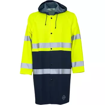 Abeko Sitex raincoat, Hi-vis Yellow/Marine