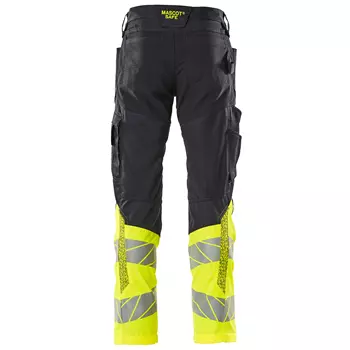 Mascot Accelerate Safe work trousers, Dark Marine/Hi-Vis Yellow