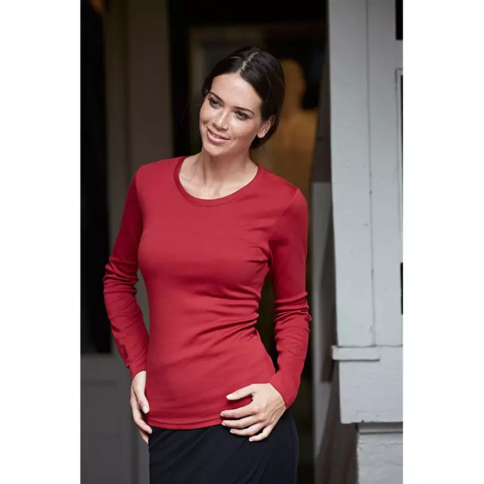 Tee Jay's Interlock long-sleeved women’s shirt, Deep Red, large image number 1