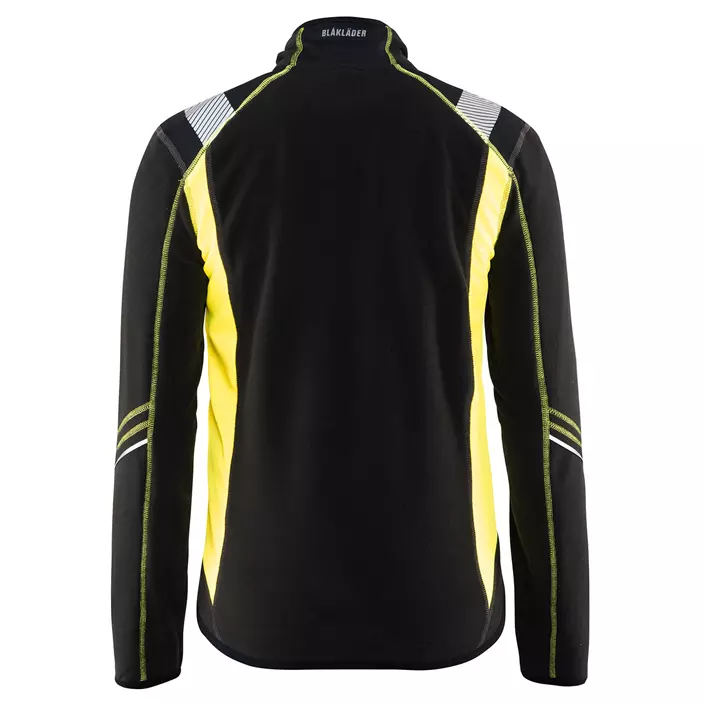 Blåkläder Visible microfleece jacket, Black/Hi-Vis Yellow, large image number 2