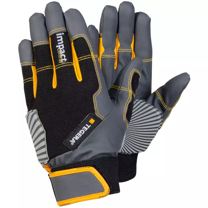 Tegera 9185 impact-reducing gloves, Grey/Black/Yellow, large image number 0