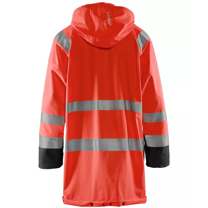 Blåkläder raincoat, Hi-vis Red/Black, large image number 1