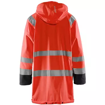 Blåkläder raincoat, Hi-vis Red/Black