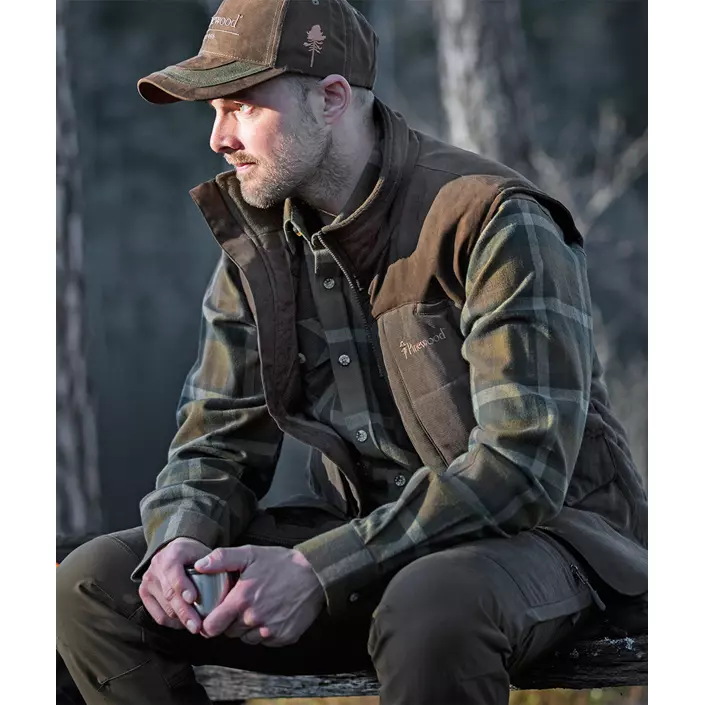 Pinewood Härjedalen regular fit flannel skovmandsskjorte, Hunting Olive, large image number 1