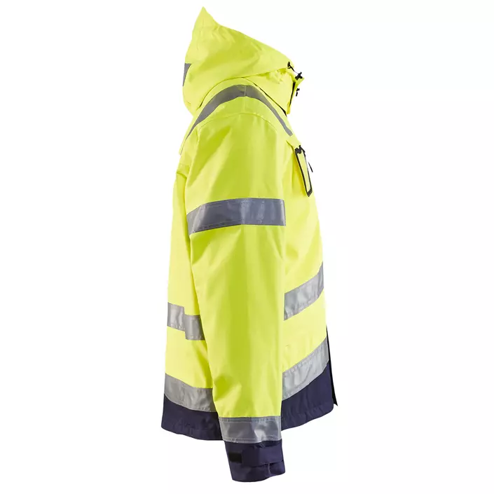 Blåkläder shell jacket, Hi-vis Yellow/Marine, large image number 2