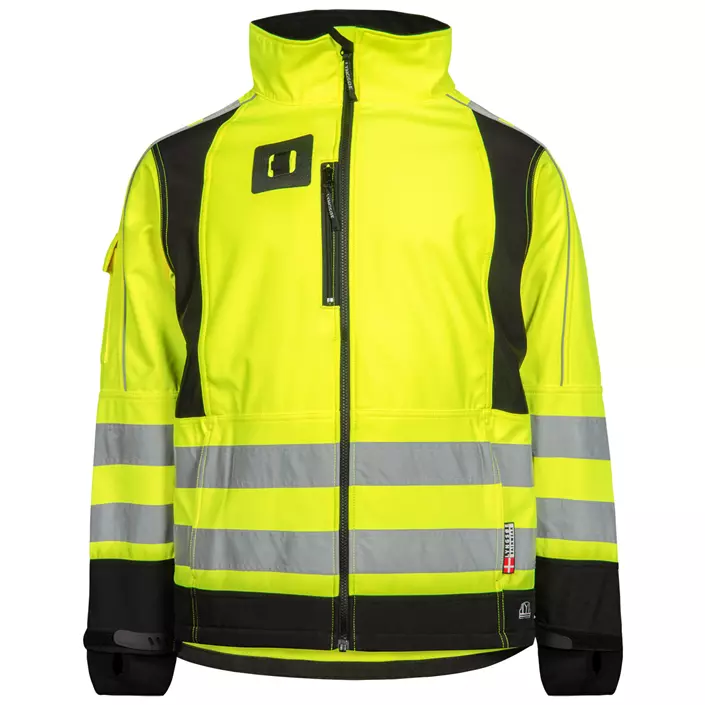 Lyngsøe softshell jacket, Hi-vis Yellow/Black, large image number 0