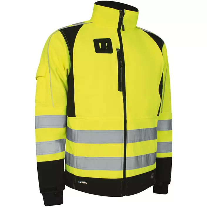 Lyngsøe softshelljacka, Varsel Gul/Svart, large image number 0