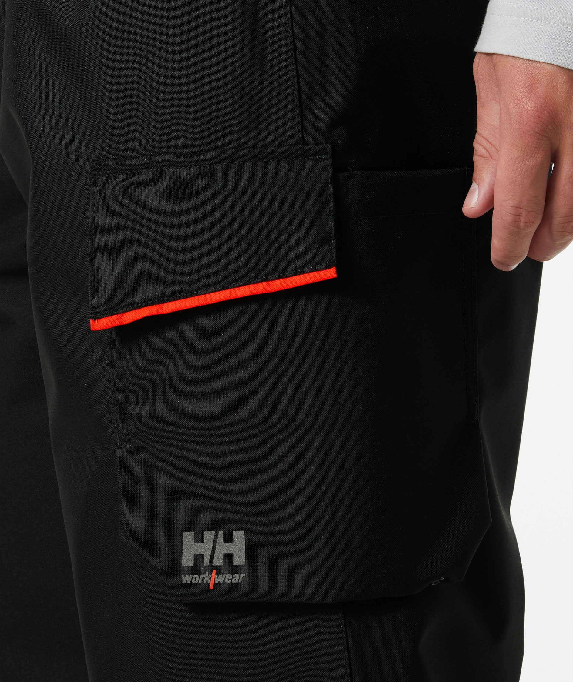 Helly Hansen UC-ME winter trousers, Hi-Vis Red/Ebony, large image number 4