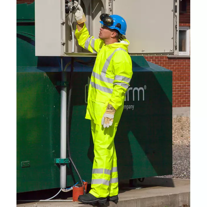 Lyngsøe Multinorm PU regnbukser, Hi-Vis Gul, large image number 1