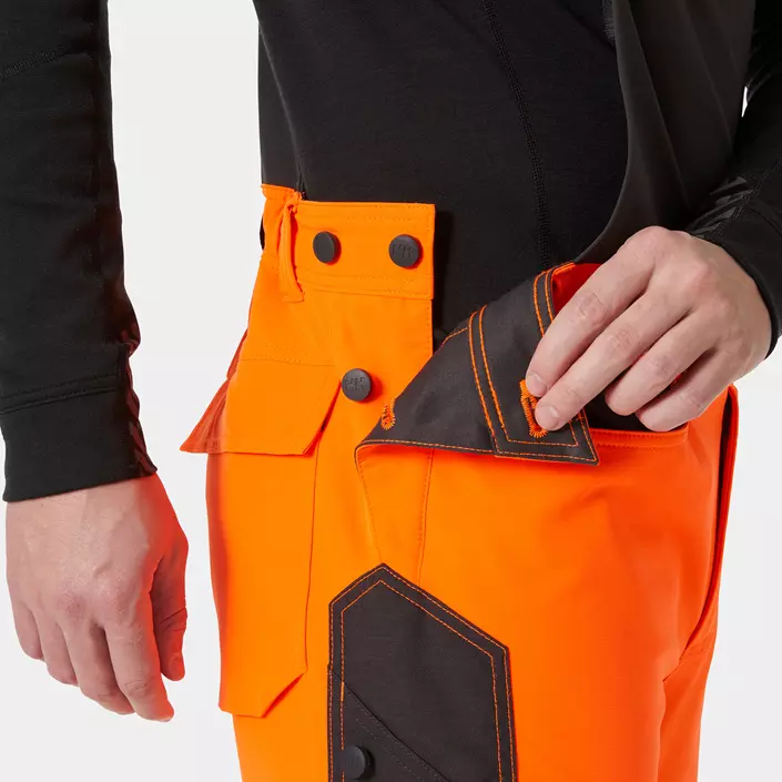 Helly Hansen Alna 4X hängselbyxa full stretch, Varsel Orange/Ebony, large image number 4
