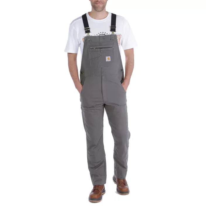 Carhartt Rigby hängselbyxa full stretch, Gravel, large image number 1