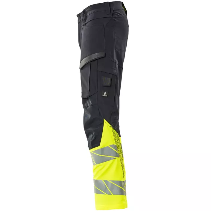 Mascot Accelerate Safe work trousers full stretch, Dark Marine/Hi-Vis Yellow, large image number 2