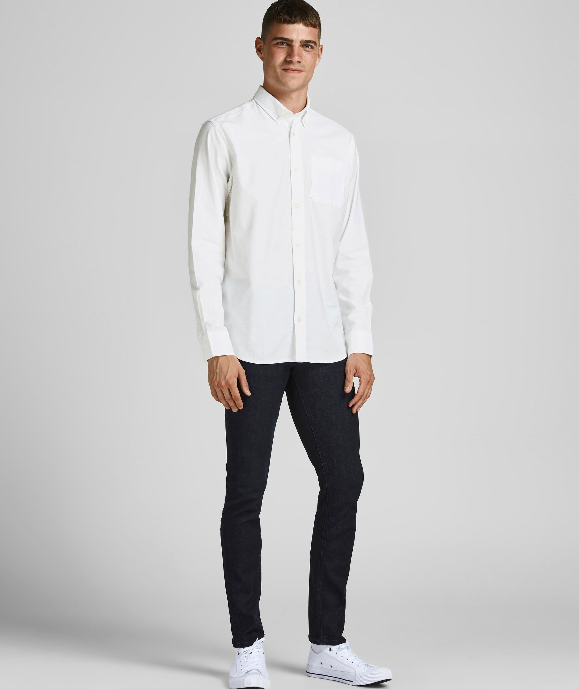 Jack & Jones Premium JPRBROOK Slim fit Oxford shirt, White, large image number 3