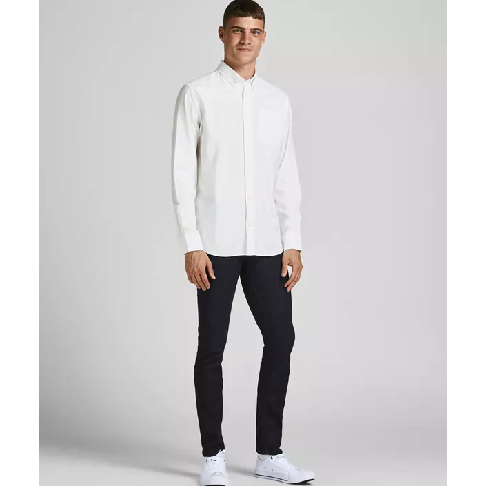 Jack & Jones Premium JPRBROOK Slim fit Oxford skjorte, Hvid, large image number 3