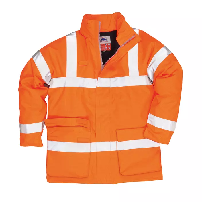 Portwest BizFlame rain jacket, Hi-vis Orange, large image number 0