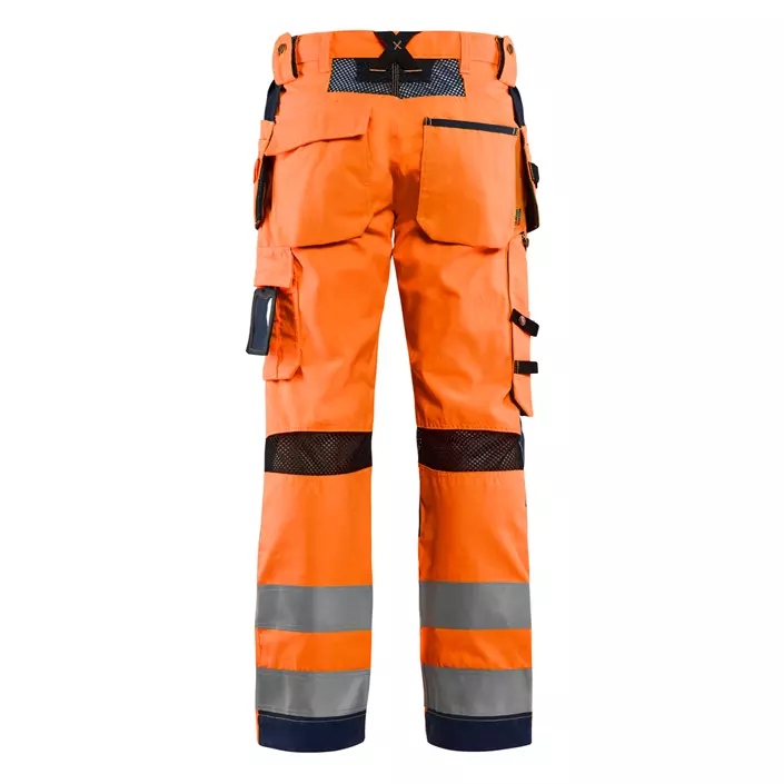 Blåkläder håndværkerbukser, Hi-vis Orange/Marine, large image number 2