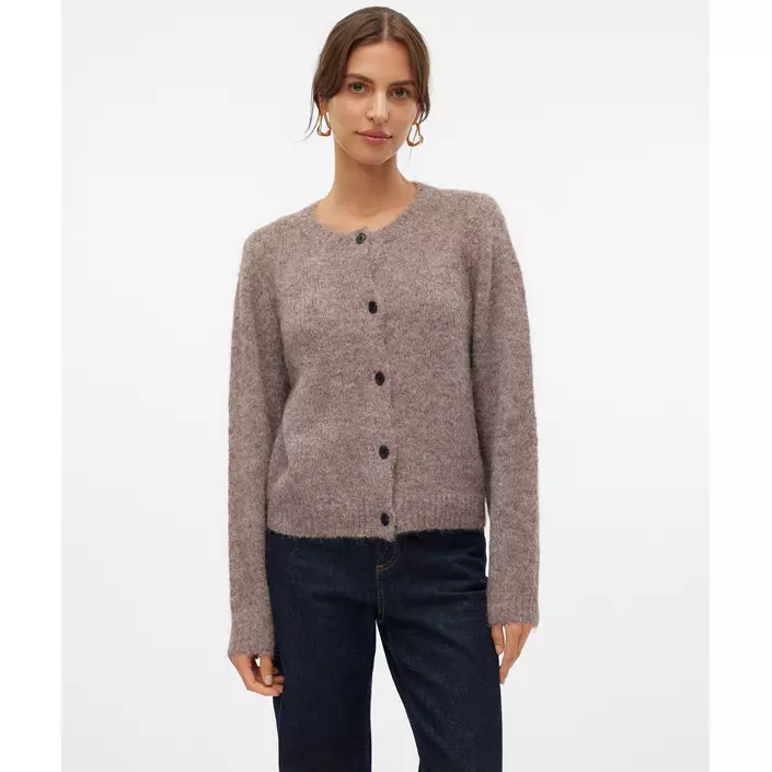 Vero Moda VMNOVAH dame strik cardigan, Brown Lentil, large image number 3