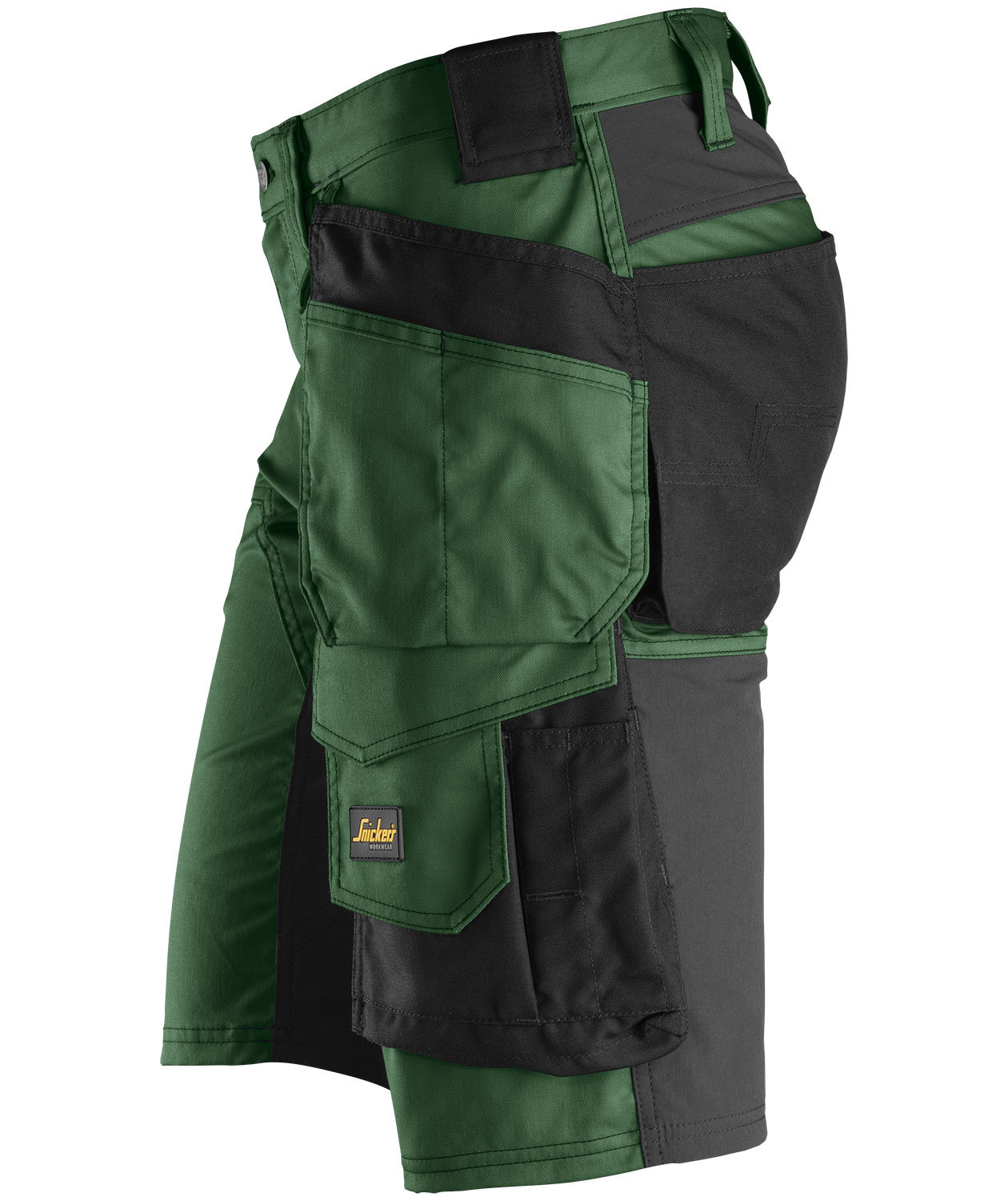 Snickers AllroundWork hantverksshorts 6141, Skog gr&ouml;n/svart, large image number 3
