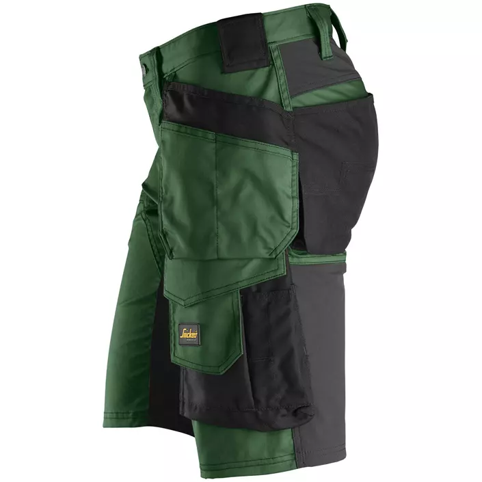 Snickers AllroundWork craftsman shorts 6141, Forest green/black, large image number 3